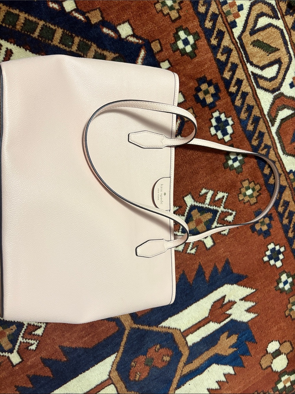 kate spade Blush Pink Leather Tote with Dual Straps